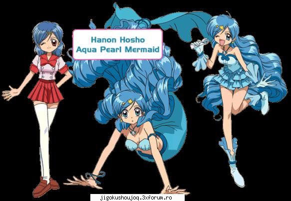 hanon hosho
ea este sirena aqua păr lung,lung de tot şi foarte creţ de culoare ea s-a